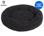 Charlie's Chenille Plush Calming Nest Pet Bed - Charcoal