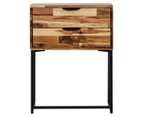 Cooper & Co. 60cm Soho Acacia Wood Bedside Table - Brown/Black