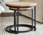 Cooper & Co. 2-Piece Nesting Sonoma Side Table Set - Natural/Black