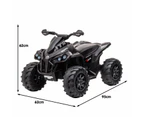 Kahuna GTS99 Kids Toy Electric Ride On Quad Bike 50W ATV - Black