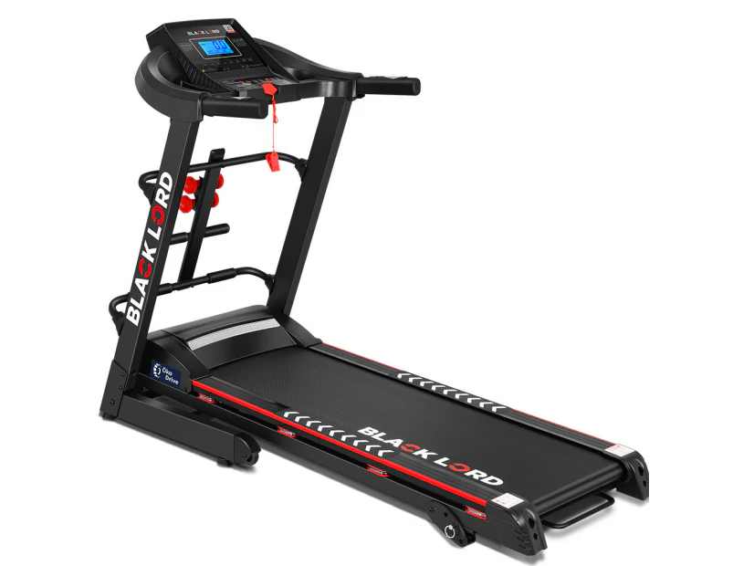 BLACK LORD Electric Treadmill Incline Run Machine Foldable LM300 420MM BELT 24KM/H SPEED