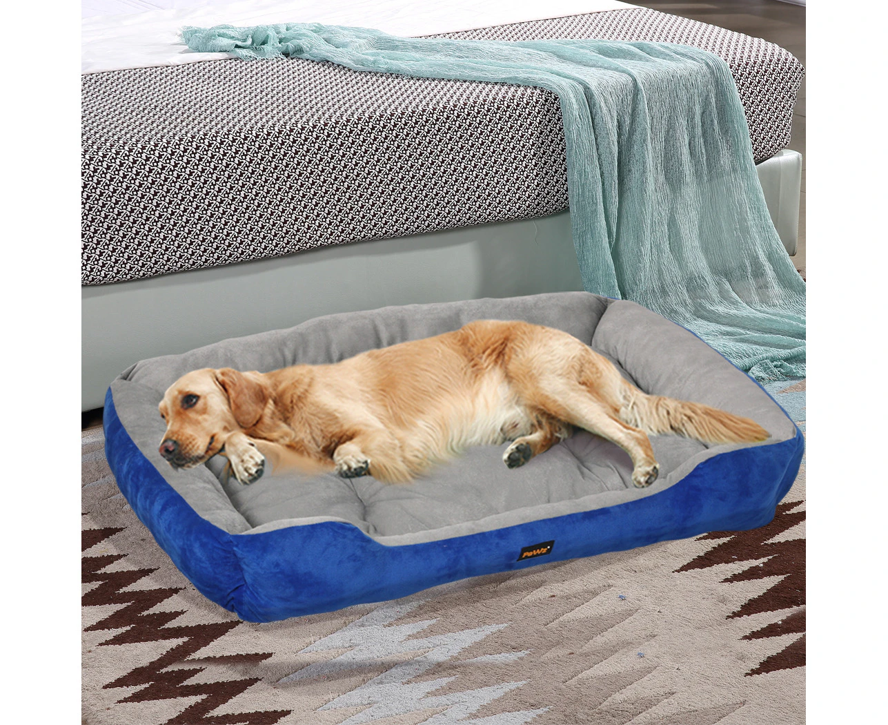 Pawz Pet Bed Dog Beds Bedding Mattress Mat Cushion Soft Pad Pads Mats XXL Navy