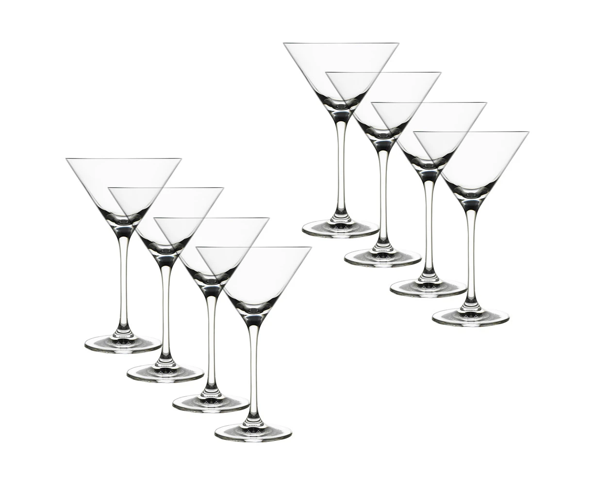 2 x 8pc Ecology Classic 210ml Martini Glasses Cocktail/Margarita Drinkware Set Clear