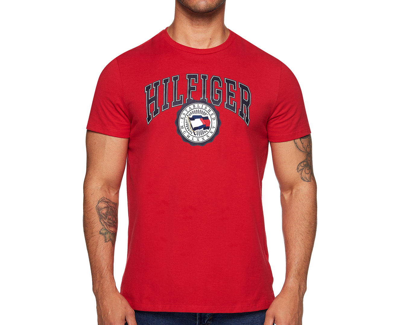 Men's LA Clippers Tommy Jeans Red Mel Varsity T-Shirt