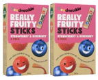 2 x 8pk Goodness Me Really Fruity Sticks Strawberry & Blueberry 120g