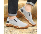 Dadawen Mens Casual Loafers Slip-on Walking Shoes-Grey
