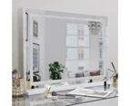 FENCHILIN Crystal Vanity Makeup Mirror With Lights Bluetooth Hollywood ...