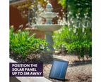 PROTEGE 3 Tier Solar Powered Water Feature Fountain Bird Bath - Light Grey