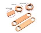 Handheld Bar Bottle Opener for Kitchen and Bar - Stainless Steel and wood