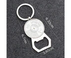 Keychain English Perpetual Calendar Keychain Bottle Opener Metal Car Pendant