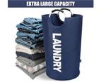 82L Large Laundry Basket (6 Colors), Collapsible Laundry Bag, Foldable Laundry Hamper, Folding Washing Bin (Light Blue, L)-82L