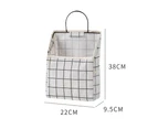 Large Multifunctional Linen Cotton Wall Hanging Storage Bag with Pockets-style3