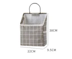 Large Multifunctional Linen Cotton Wall Hanging Storage Bag with Pockets-style2