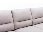 Foret 5 Seater Sofa L Shape Lounge Couch Grey Light