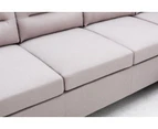 Foret 5 Seater Sofa L Shape Lounge Couch Grey Light