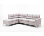 Foret 5 Seater Sofa L Shape Lounge Couch Grey Light