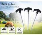 Mountview Tent Pegs Heavy Duty Screw Steel Camping Outdoor In Ground Stakes 20x