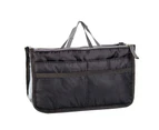 Large Capacity Women Zipper Mesh Cosmetic Bag Organiser Storage Travel Handbag-Black