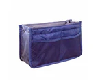 Large Capacity Women Zipper Mesh Cosmetic Bag Organiser Storage Travel Handbag-Dark Grey