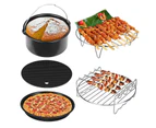 11Pcs Set 8" Air Fryer Accessories Cake Pizza BBQ Roast Barbecue Baking Pan Tray