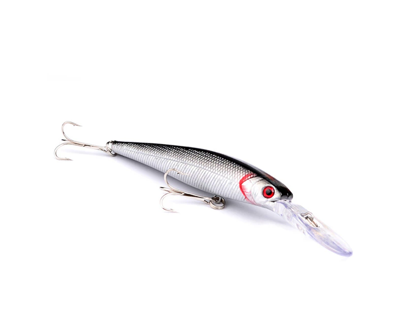 Colorful Painted Bionic Fish Shape Fishing Hard Lure Bait Tackle with Two Hooks