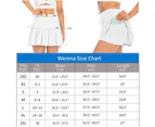 Pleated Tennis Skirts for Women Athletic Golf Skorts Activewear Running Sport Workout Skirts with Pockets Shorts,(A-white,X-Large)