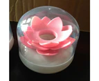 Cotton Swab Organizer Lotus Shape Swab Cosmetic Storage Toothpick Container Bathroom Decor Storage Box - Pink