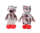 2PK Paws & Claws 23cm Patchy Pals Stitched Up Animals Plush Fox Pet Dog/Cat Toy