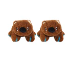 2x Paws & Claws Outback Buddies Wombat Plush Dog/Pet InteractiveToy 22x17x13cm