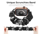 38/40/41mm Wristwatch Strap Multicolor Watch Accessories Weaving Soft Elasticity Smart Watch Band Replacement for Apple Watch 8-Black Gray