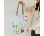 Bestjia Women Shopping Bag Cartoon Animal Print Portable Reusable Multipurpose Shoulder Bag for Daily Life - 1