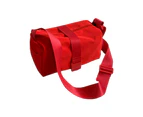 Shoulder Bag Adjustable Shoulder Strap Large Capacity Smooth Zipper Solid Color with Side Pocket Storage Oxford Cloth Women Crossbody Pouch Handbag - Red