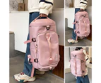 Gym Bag Waterproof Large Capacity Zipper Closure Adjustable Shoulder Strap Handle with Shoes Compartment Wet Pocket Duffle Bag Backpack L Light Pink