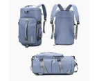 Gym Bag Waterproof Large Capacity Zipper Closure Adjustable Shoulder Strap Portable Handle with Shoes Compartment Wet Pocket Duffle Bag Backpack S Blue