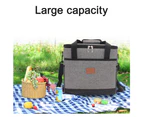 1 pcs Lunch Bag 15L / 25L Insulated Lunch Box Soft Cooler Cooling Tote for Adult Men Women,(gray,25L)
