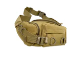 1000D Waterproof Oxford Men's Belt Fanny Pack Shoulder Messenger Bag Tactical Chest Bags - ACU