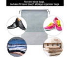 12 Pcs Travel Shoe Storage Bag, Non-Woven Storage Bag, Portable Shoe Bag, Grey, 27*36Cm