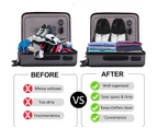 12PCS Shoe Bags for Travel - Large Dustproof Drawstring Shoes Pouch Packing Organizers for Men & Women, Black