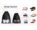 18 PCS Travel Shoe Bags,Portable Transparent Household Dust-Proof Storage Shoe Bags, Drawstring Sports Shoe Bags,Home Shoes Storage Organizers