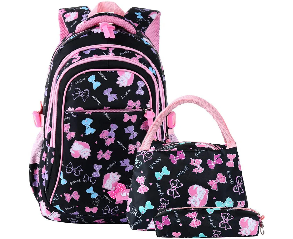 Kids Backpack, School Bag Girls School Backpack School Bag Backpack Children Daypack 3 Parts Set