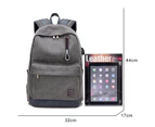 Backpack For Men Multifunctional Waterproof Urban Backpack For Laptop 15.6 Inch Usb Charging Gray Canvas Travel Bag For Man - Light Gray