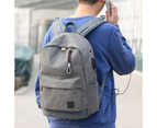 Backpack For Men Multifunctional Waterproof Urban Backpack For Laptop 15.6 Inch Usb Charging Gray Canvas Travel Bag For Man - Light Gray