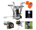 Outdoor Portable Camping Cookware Set Hiking Cooking Pot Gas Stove Tableware Kit