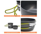 Outdoor Portable Camping Cookware Set Hiking Cooking Pot Gas Stove Tableware Kit
