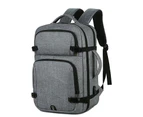 Mens Casual Backpack USB Charging Luxury Laptop Bag Waterproof Waxy Glue Gray Multifunctional Urban Business Rucksack Man - Blue