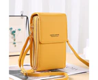 Bestjia Women Shoulder Bag Back Touch Screen Adjustable Strap Multiple Pockets Crossbody Bag Document Package for Party Gathering Wedding Banquet - Yellow