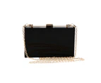 Bestjia Women Transparent Crossbody Acrylic Clutch Bag with Chain for Party/Wedding - Pink