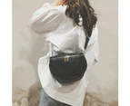 Bestjia Women Retro Faux Leather Crossbody Adjustable Shoulder Bag Handbag Clutch - Black