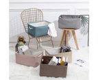 Storage Basket Bins - Decorative Baskets Storage Box Cubes Containers with Handles for Clothes Storage Toys, Books, Home, Office-light gray