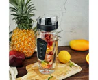 Fruit Infuser Bottles 2 Packs - Stay Hydrated - Drink Healthy - Add Flavorful Fruit And Natural Vitamins - Notice the Difference in Weeks - 1x Black , 1x Blue